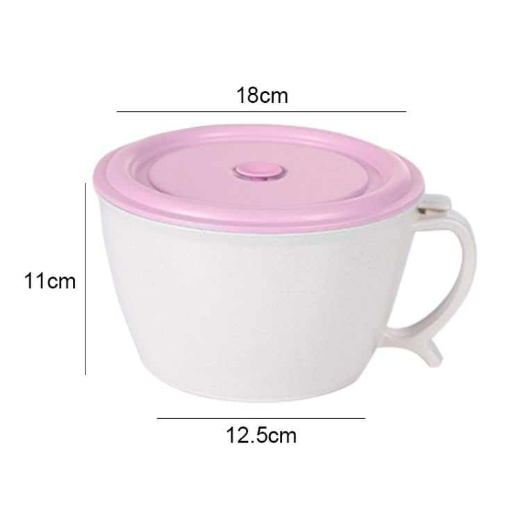 Wheat Fiber Instant Noodle Bowl Creative and Convenient Sealed Lunch Box with Mobile Phone Holder