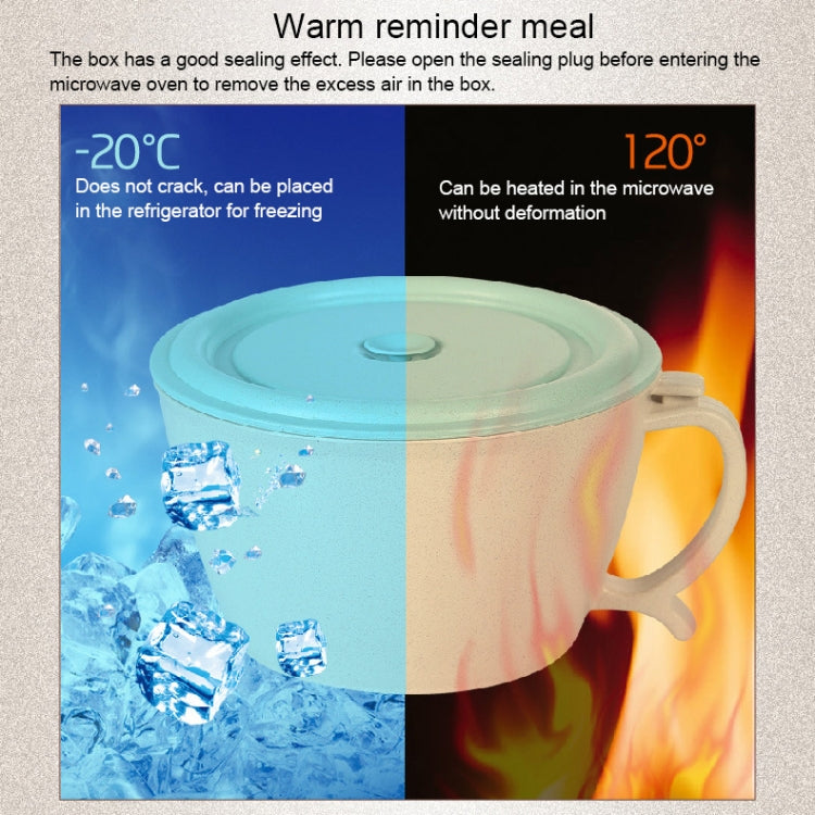 Wheat Fiber Instant Noodle Bowl Creative and Convenient Sealed Lunch Box with Mobile Phone Holder