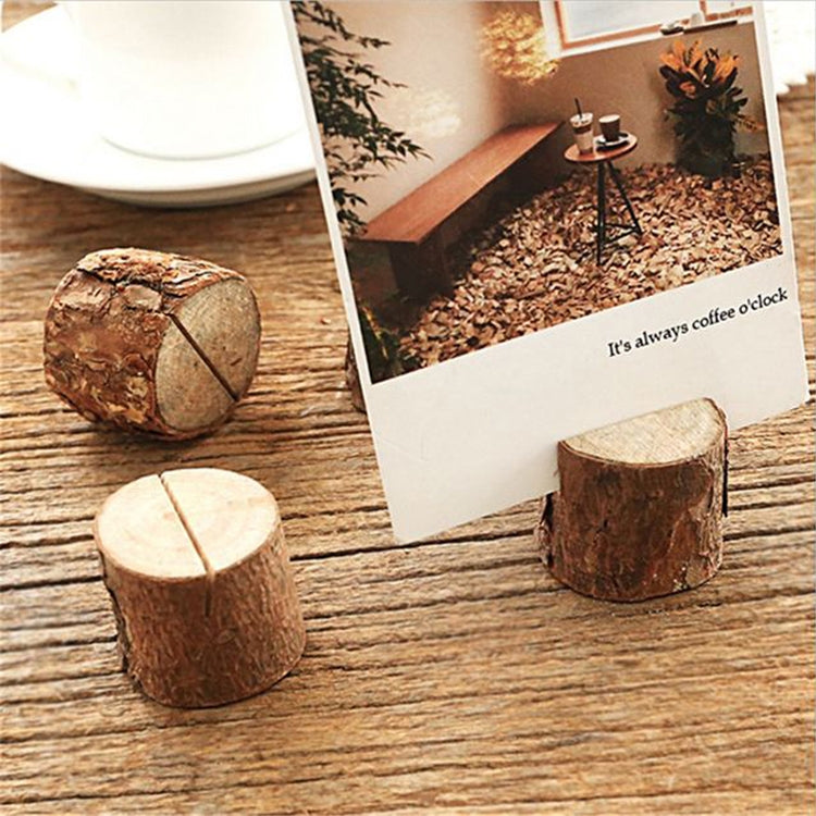 10 PCS Log Stump Nnote Holder Photo Clip Creative Home DIY Decorative Ornaments Shooting Props