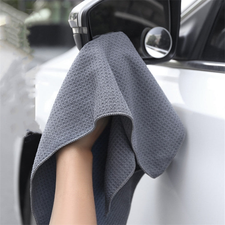 Pineapple Lattice Microfiber Lint-free Absorbent Honeycomb Car Washing Towel