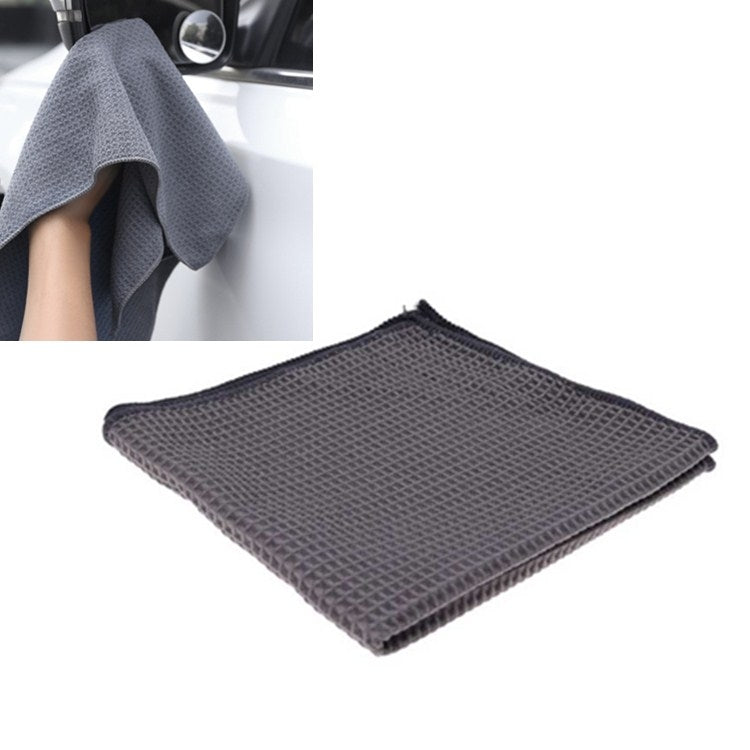 Pineapple Lattice Microfiber Lint-free Absorbent Honeycomb Car Washing Towel