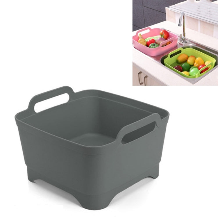 2 PCS Multifunctional Mobile Sink Kitchen Plastic Vegetable Washing Basket Fruit And Vegetable Storage Drain Basket