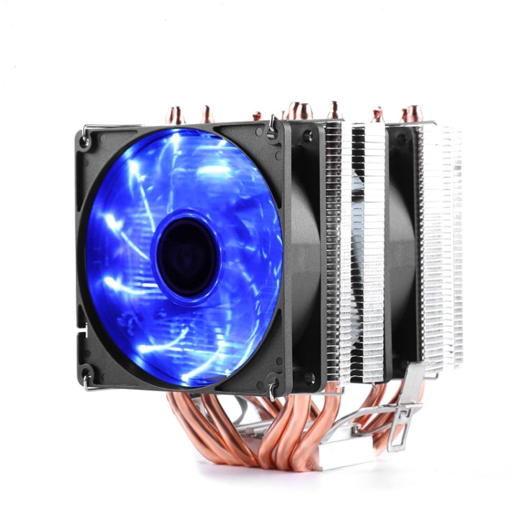Desktop Computer 6 Copper Tube CPU Radiator Super Quiet, 6 Tube Blue Light 3-pin Single Fan, 6 Tube Blue Light 3-pin Double Fan, 6 Tube PWM Single Fan, 6 Tube PWM Double Fan, 6 Tube Without Light 3-pin Single Fan, 6 Tube Without Light 3-pin Double Fan