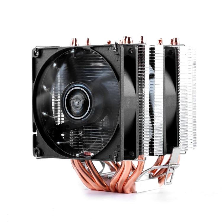 Desktop Computer 6 Copper Tube CPU Radiator Super Quiet, 6 Tube Blue Light 3-pin Single Fan, 6 Tube Blue Light 3-pin Double Fan, 6 Tube PWM Single Fan, 6 Tube PWM Double Fan, 6 Tube Without Light 3-pin Single Fan, 6 Tube Without Light 3-pin Double Fan