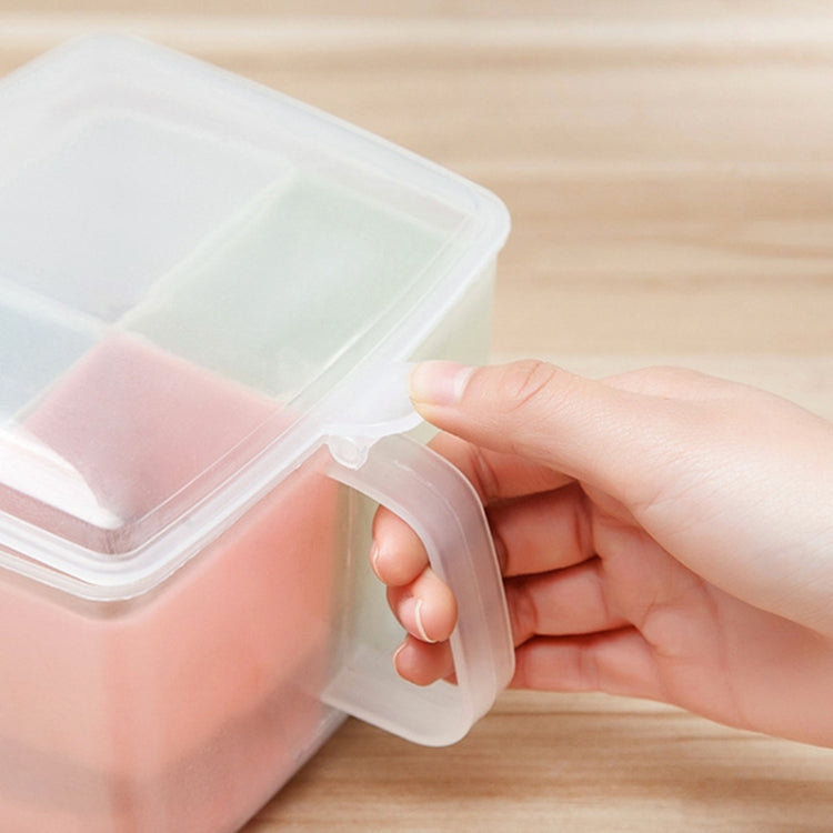 Household Kitchen Split Combined Fresh Box Three Grid Spice Box with Spoon