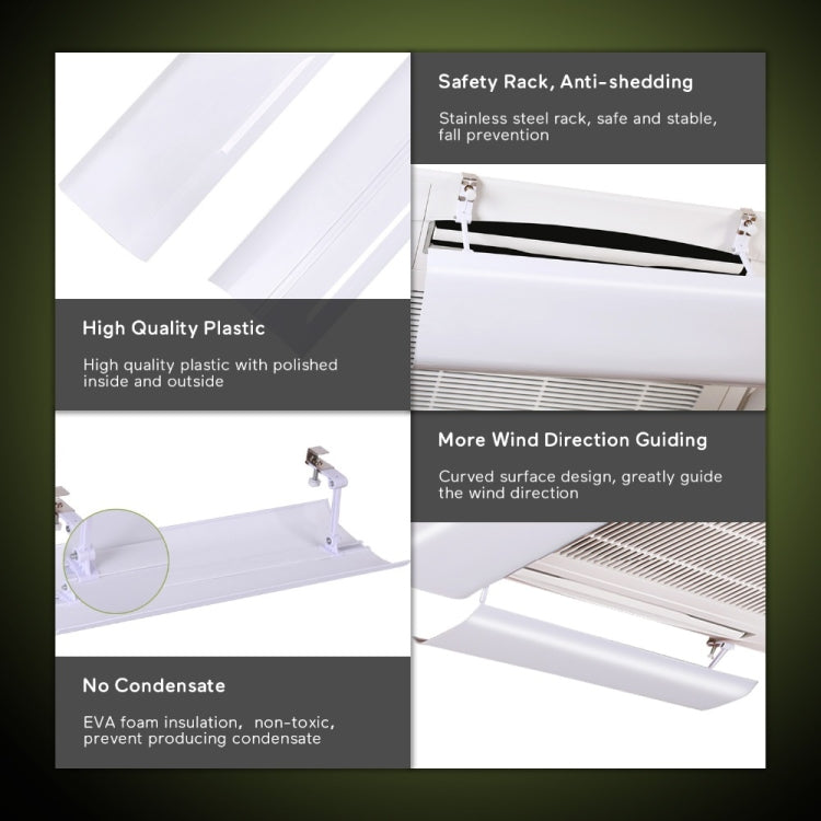Single Piece Central Air Conditioning Wind Deflector Shield Air-Conditioning Anti Direct Blowing Wind Deflector Board