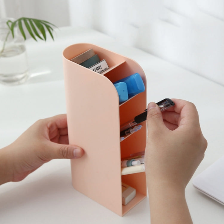 Multifunctional Home Furnishing Vertical Desktop Plastic Makeup Storage Box Student Stationery Pen Holder