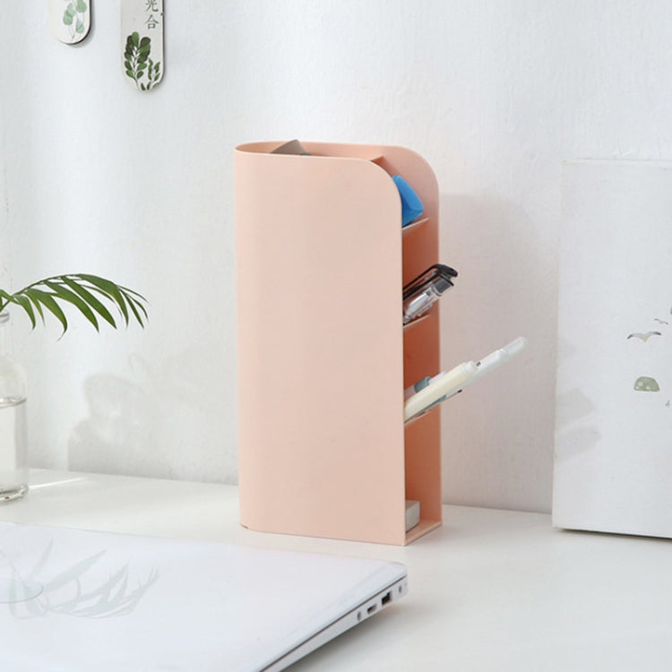 Multifunctional Home Furnishing Vertical Desktop Plastic Makeup Storage Box Student Stationery Pen Holder