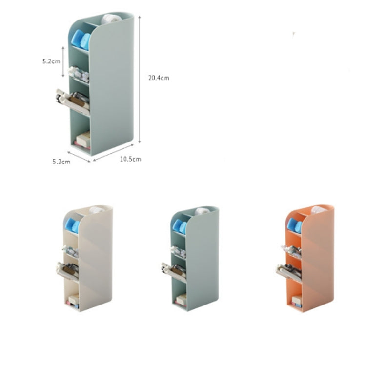 Multifunctional Home Furnishing Vertical Desktop Plastic Makeup Storage Box Student Stationery Pen Holder
