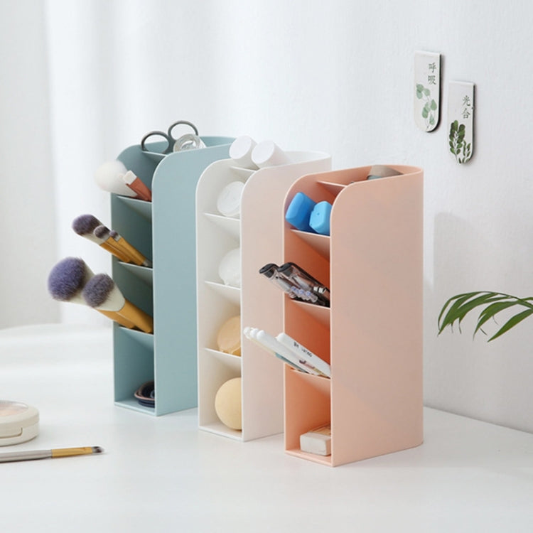 Multifunctional Home Furnishing Vertical Desktop Plastic Makeup Storage Box Student Stationery Pen Holder