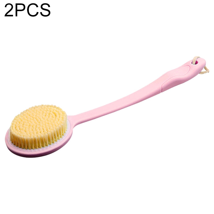 2 PCS Back Massage Bath Brush Nylon Brush Head Long Handle Bath Rubbing Brush