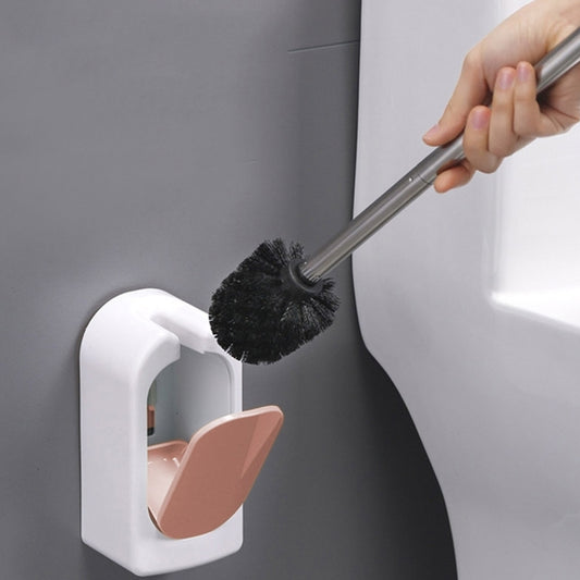 Bathroom Toilet Wall-mounted Toilet Brush Set with Soft Hair and Long Handle Without Dead Corners