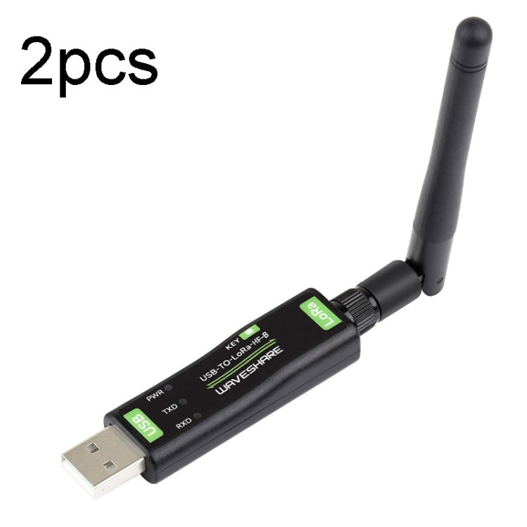 Waveshare 2pcs USB To LoRa Data Transfer Module Based On SX1262