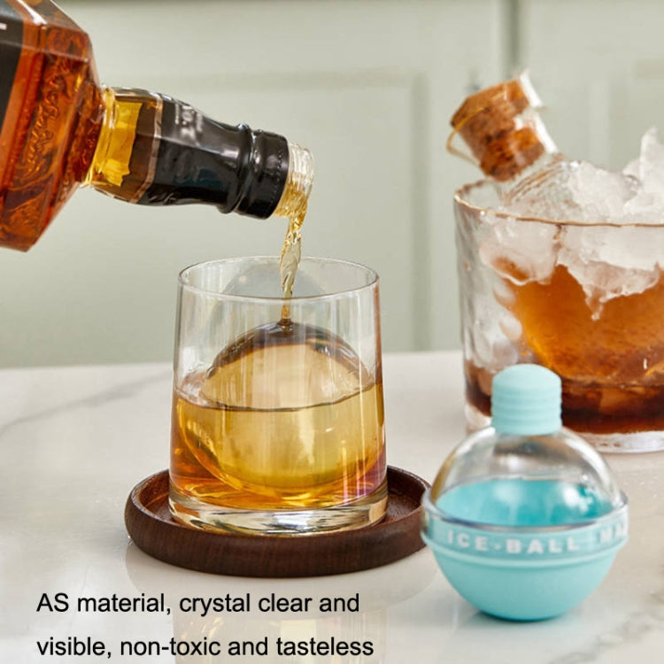 2PCS Home Whiskey Bulb Ice Ball Ice Cube Silicone Mold With Funnel
