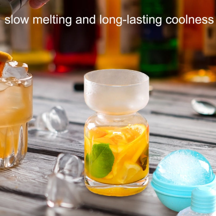 2PCS Home Whiskey Bulb Ice Ball Ice Cube Silicone Mold With Funnel