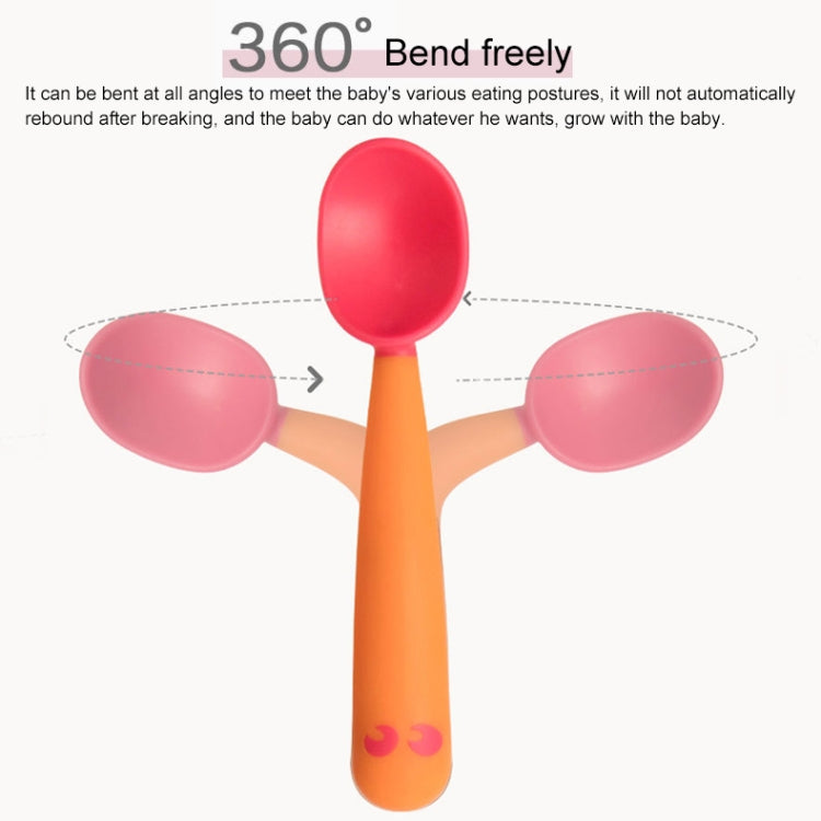 Baby Learning To Eat Bending Training Elbow Twisting Spoon Fork