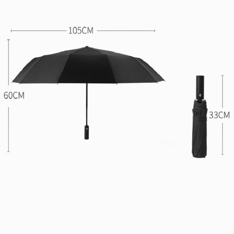 Extra Large Reinforced 12 Bone Automatic Double Folding Rain And Sunny Dual-use Umbrella Personality And Creativity