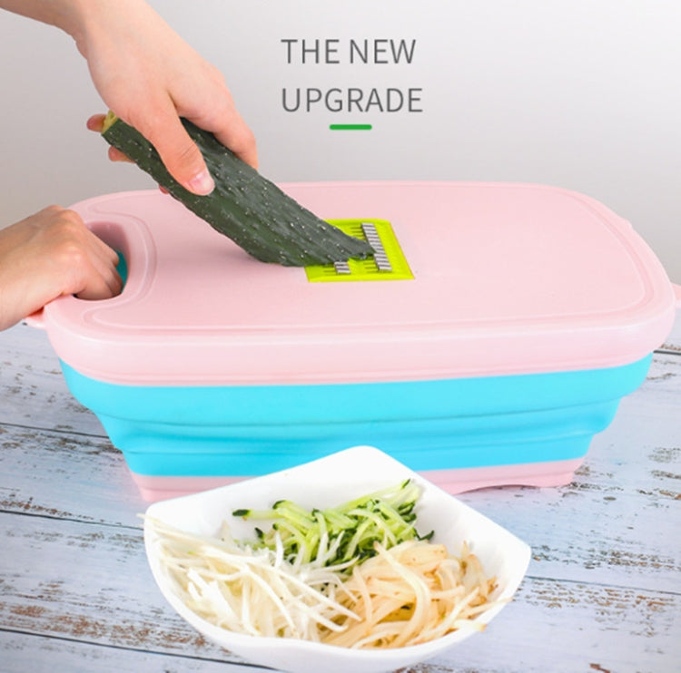 9 in 1 Folding Cutting Board Plastic Multi Function Household Cutting Board Kitchen Antibacterial Mildew Cutting Board Cutting Knife Set