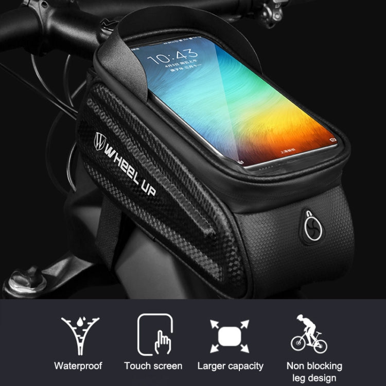 WHEEL UP Hard Shell Bicycle Bag Front Beam Bag Mountain Bike mobile Phone Touch Screen Tube Bag Riding Equipment