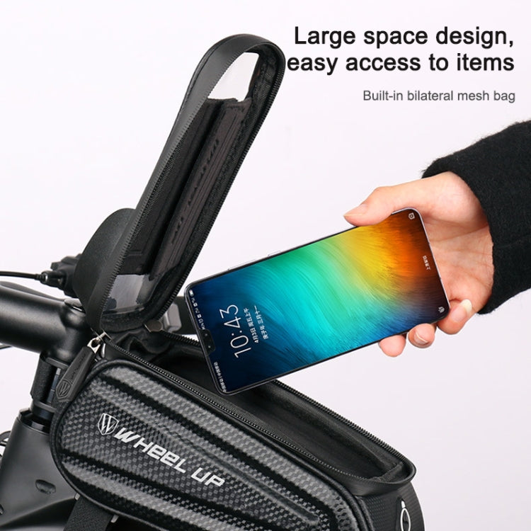 WHEEL UP Hard Shell Bicycle Bag Front Beam Bag Mountain Bike mobile Phone Touch Screen Tube Bag Riding Equipment