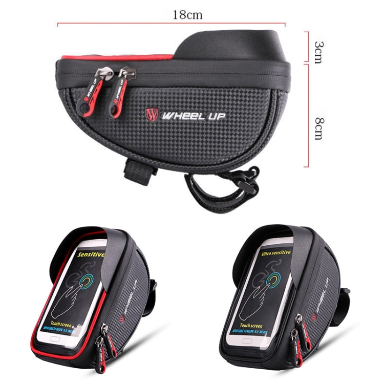 WHEEL UP Anti-splashing Touch Screen Bicycle Mobile Phone Bag Mountain Bike Front Beam Bag Riding Handlebar Bag
