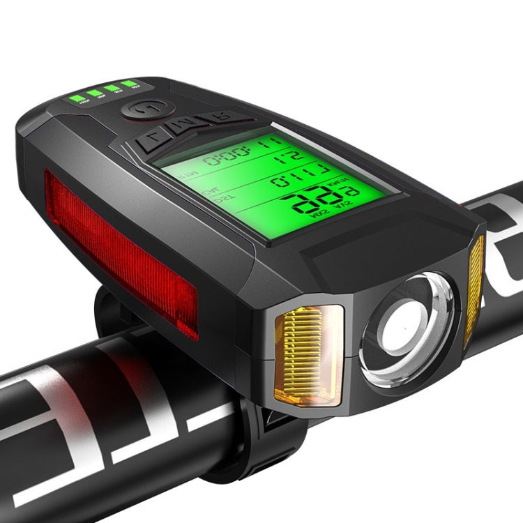 Front Light (With Fog Light) & Horn & Speedometer  Multifunctional Bicycle Mountain Bike Headlight