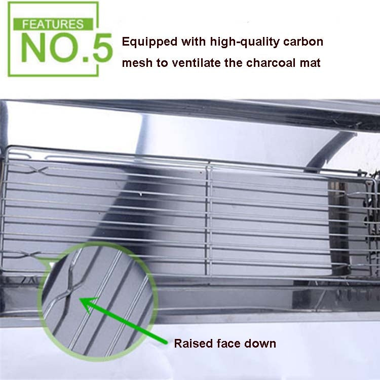 HZ-003 BBQ Grill Outdoor Portable Stainless Steel Stove Household Charcoal Barbecue Rack