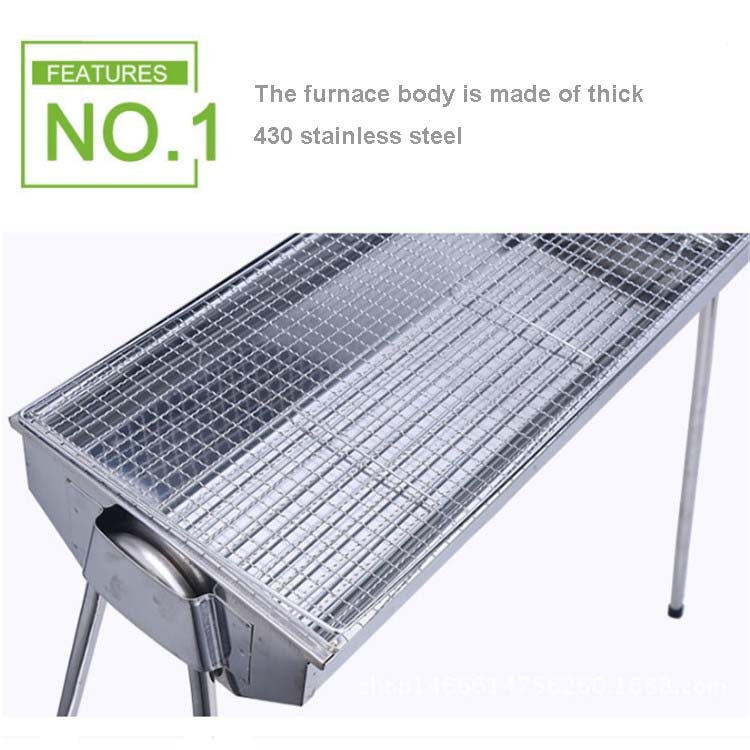 HZ-003 BBQ Grill Outdoor Portable Stainless Steel Stove Household Charcoal Barbecue Rack