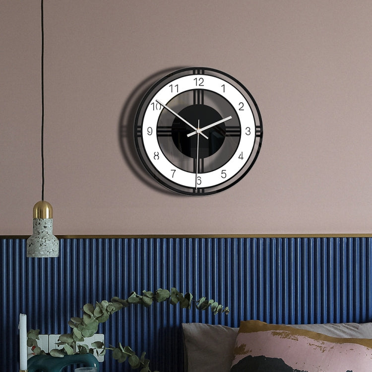 Home Decoration Round Creative Wall Clock Living Room Bedroom Transparent Acrylic Retro Clock