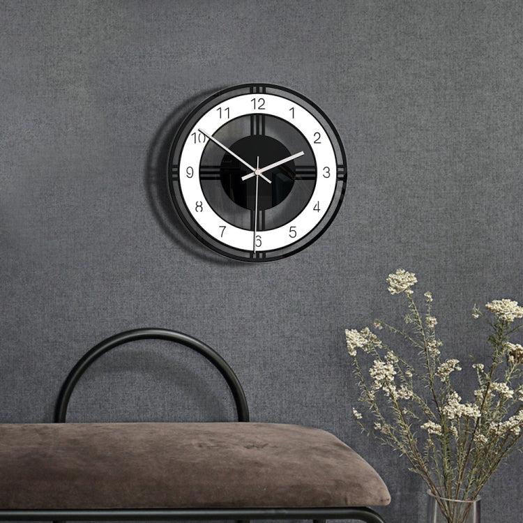 Home Decoration Round Creative Wall Clock Living Room Bedroom Transparent Acrylic Retro Clock