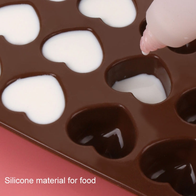 8 PCS Silicone Love Shape 15 Grid Cake Chocolate Ice Tray Mold