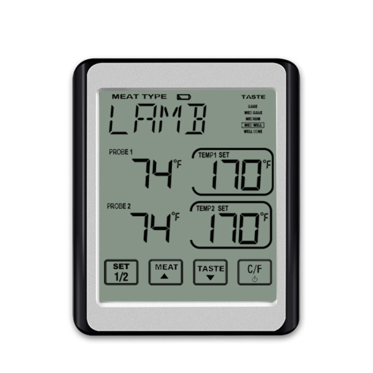 CH-212 Dual Probe Color Screen Smart Alarm Grill Kitchen Thermometer