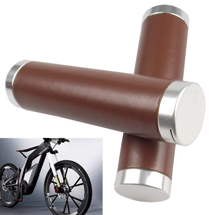 Retro Bicycle Leather Grip Cover Mountain Bike Comfortable Cowhide Grip Cover