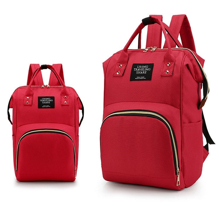 Mummy Bag Large Capacity Multifunctional Backpack Waterproof Baby Bottle Diaper Bag