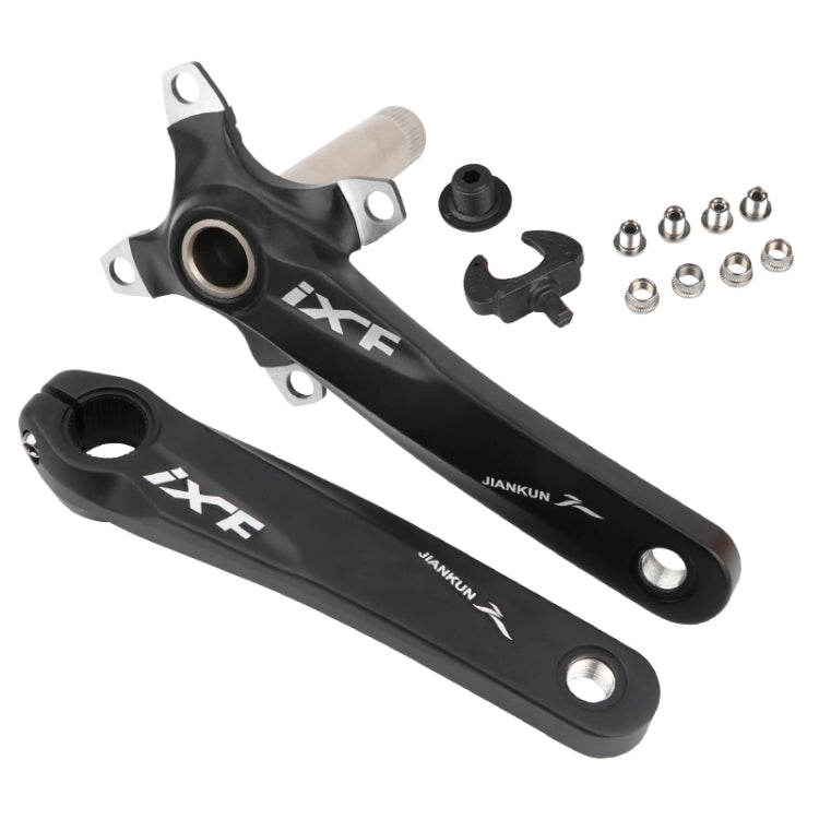 JIANKUN IXF Mountain Bike Hollow Crank Modified Single-plate Left and Right Cranks Crankshaft Bottom Axle