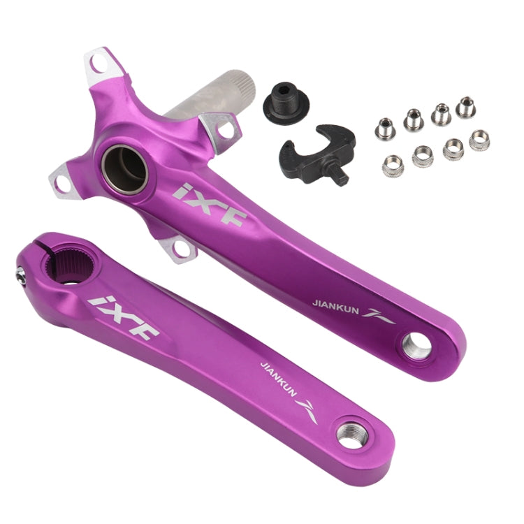 JIANKUN IXF Mountain Bike Hollow Crank Modified Single-plate Left and Right Cranks Crankshaft Bottom Axle