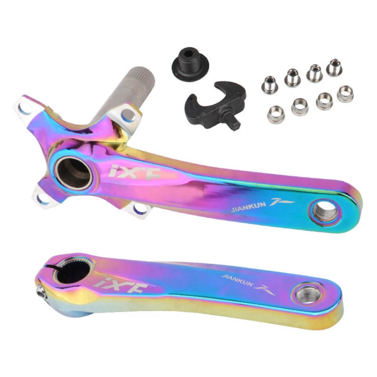 JIANKUN IXF Mountain Bike Hollow Crank Modified Single-plate Left and Right Cranks Crankshaft Bottom Axle