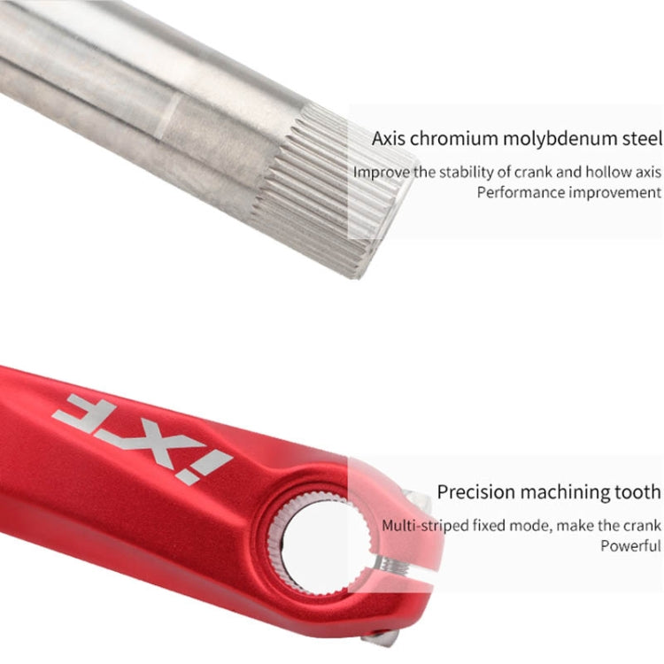 JIANKUN IXF Mountain Bike Hollow Crank Modified Single-plate Left and Right Cranks Crankshaft Bottom Axle