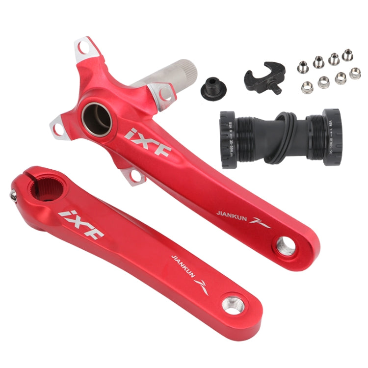 JIANKUN IXF Mountain Bike Hollow Crank Modified Single-plate Left and Right Cranks Crankshaft Bottom Axle