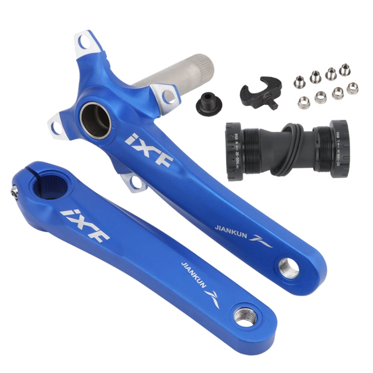 JIANKUN IXF Mountain Bike Hollow Crank Modified Single-plate Left and Right Cranks Crankshaft Bottom Axle