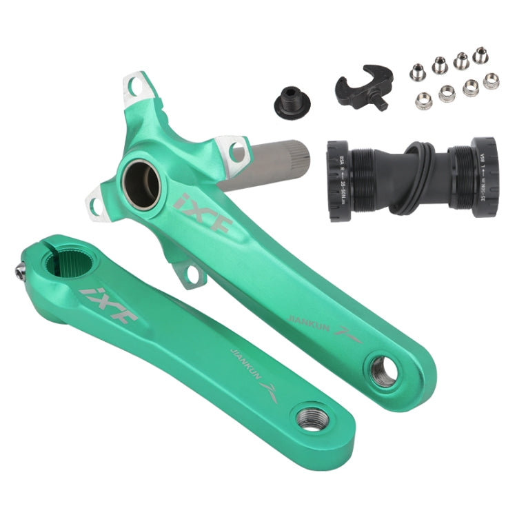 JIANKUN IXF Mountain Bike Hollow Crank Modified Single-plate Left and Right Cranks Crankshaft Bottom Axle
