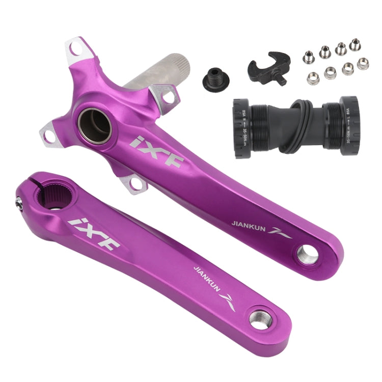JIANKUN IXF Mountain Bike Hollow Crank Modified Single-plate Left and Right Cranks Crankshaft Bottom Axle