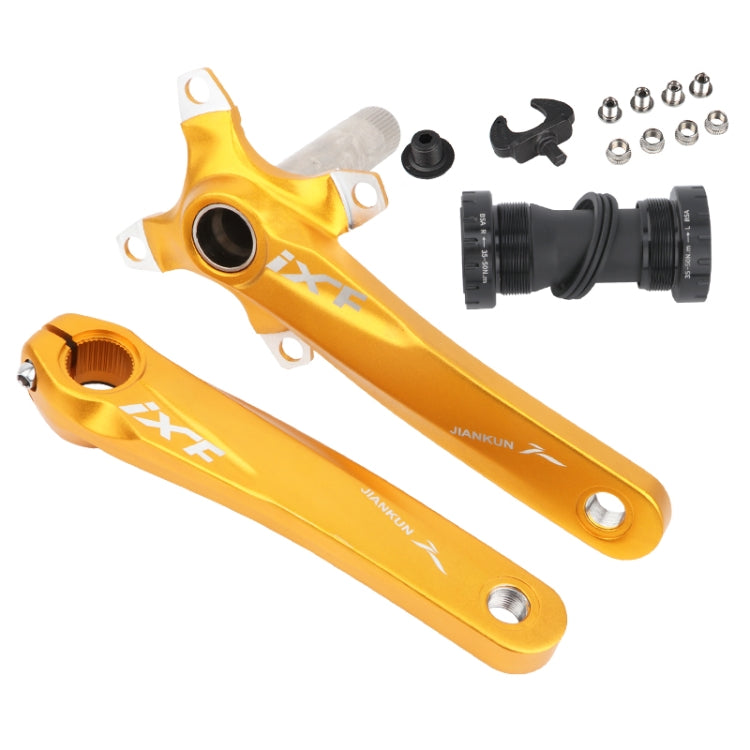 JIANKUN IXF Mountain Bike Hollow Crank Modified Single-plate Left and Right Cranks Crankshaft Bottom Axle