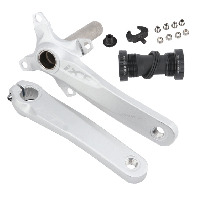 JIANKUN IXF Mountain Bike Hollow Crank Modified Single-plate Left and Right Cranks Crankshaft Bottom Axle