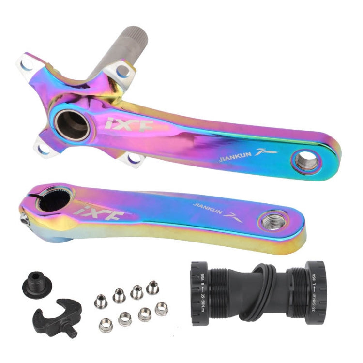 JIANKUN IXF Mountain Bike Hollow Crank Modified Single-plate Left and Right Cranks Crankshaft Bottom Axle