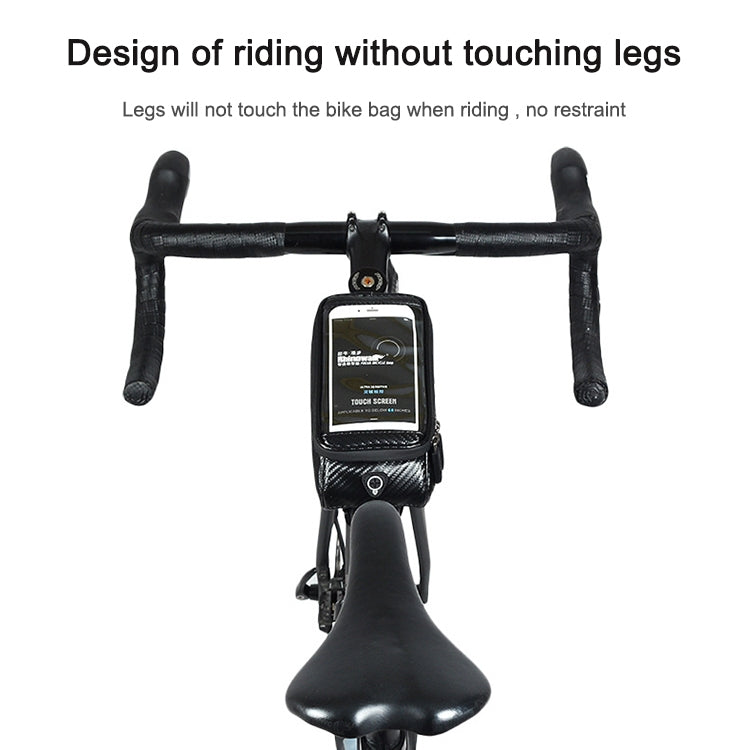 Rhinowalk Bicycle Front Tube Bag Waterproof Mobile Phone Touch Screen Multi-function Bicycle Handlebar Bag