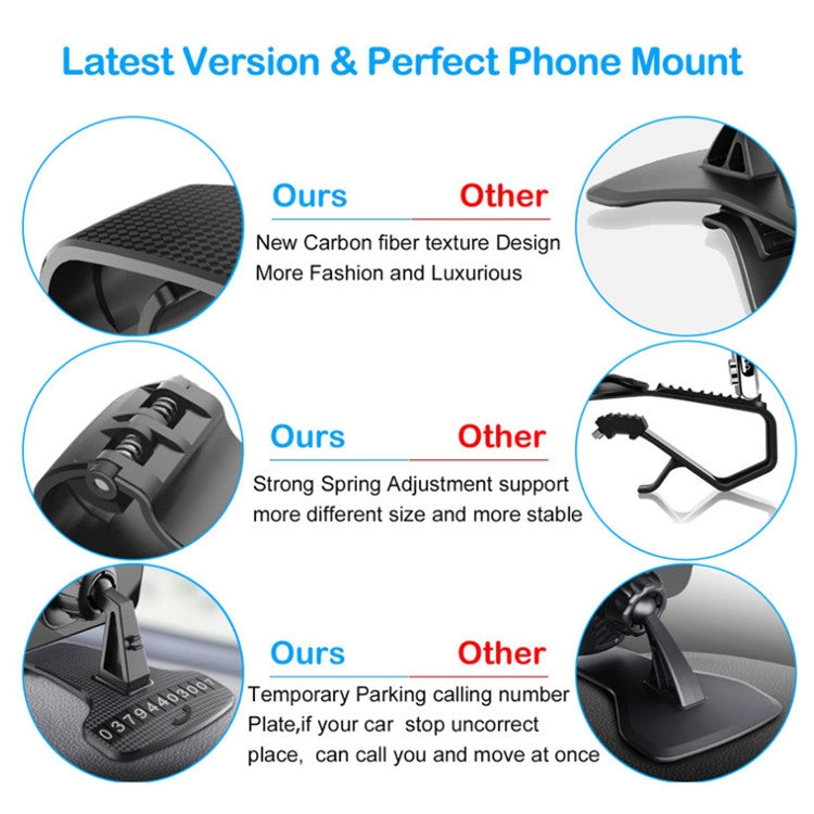 Car Mobile Phone Holder Buckle Instrument Trolley Inner Clip Mobile Phone Navigation Bracket With Number Plate