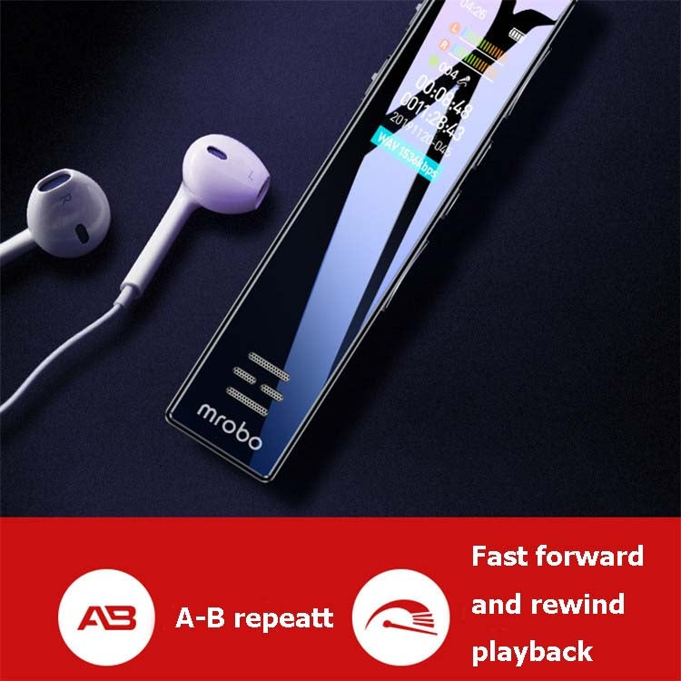 MROBO A10 Professional Voice Recorder HD Noise Reduction Student MP3 Color Screen Player