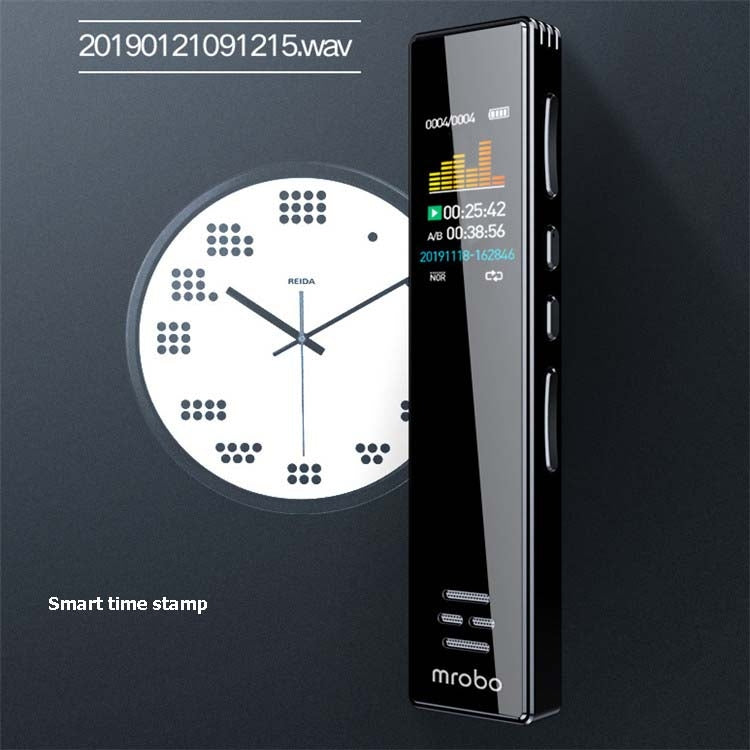 MROBO A10 Professional Voice Recorder HD Noise Reduction Student MP3 Color Screen Player