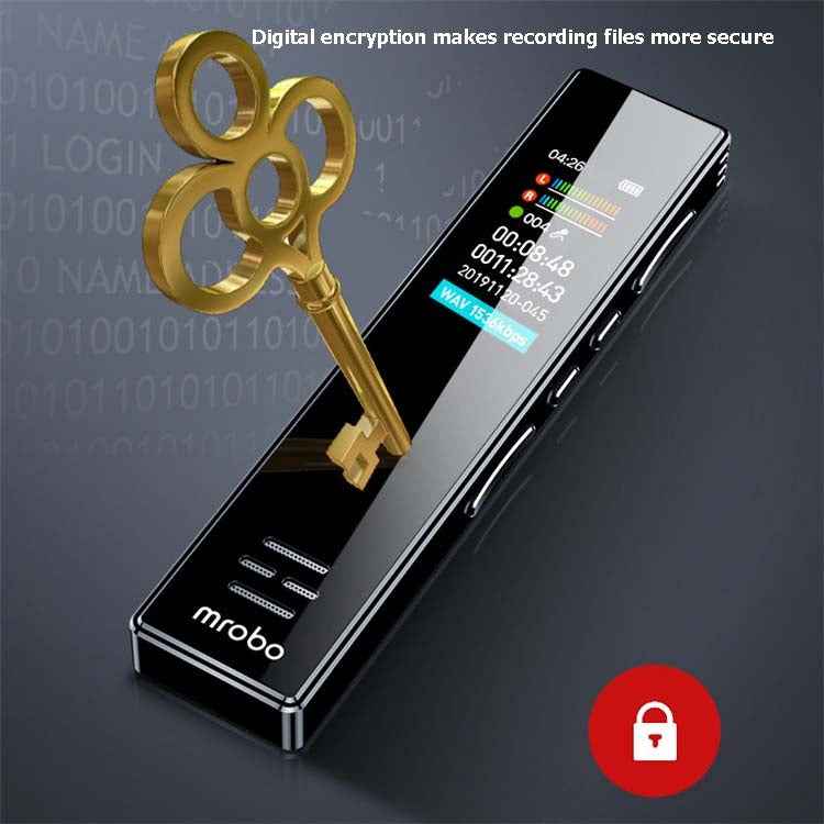 MROBO A10 Professional Voice Recorder HD Noise Reduction Student MP3 Color Screen Player